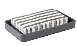 lot 2984 image: Mdesign Metal Guest Hand Towel Paper Napkin Storage Tray Dispenser - Chrome