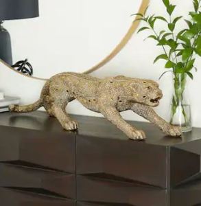 lot 3013 image: Gold Polystone Glam Sculpture- Retail$199.99