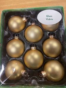 lot 29623 image: Holiday Living 8 ct glass ornaments 5 Boxes