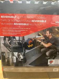 lot 29628 image: Norsk Reversible Multi-Purpose Foam Flooring Commercial Grade 24 sq ft GrayBlk