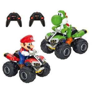 lot 29668 image: Carrera RC Mario Kart Quad Twin Pack - Mario and Yoshi