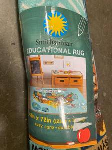 lot 29693 image: Smithsonian Educational Rug United States Map Rug