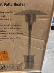 lot 29695 image: HeatMaxx Stainless Steel Outdoor Patio Heater