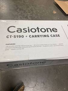 lot 29712 image: Casio, Casiotone CT-S190 Electronic Keyboard  Carrying Case