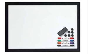 lot 29721 image: MessageStor 2 feet x 3 feet Dry Erase Board, 24 in x 36 in White Board, with Markers, Magnets, and Magnetic Eraser Accessories, for Offices, Presentations, Classrooms, Home School, Memo Board