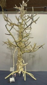 lot 104 image: 30 Painted Metal Tree w String of Lights