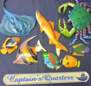 lot 142 image: Beach Wall Decor, including Oar Coat Rack
