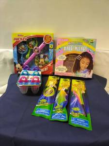 lot 151 image: Mickey Mouse Music Set, Hair Decorating Set, Popsicle Cups, and Glow Sticks