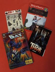 lot 55 image: Star Wars & Superhero Magazines & Stickers