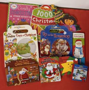 lot 61 image: Multiple Childrens Christmas Books, Including Activity Books WStickers