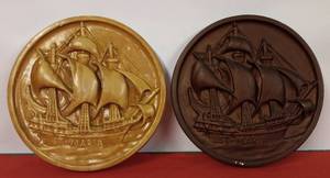 lot 72 image: Embossed Clay Wall Hangings of the St. Maria, (12-34)