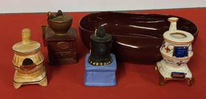 lot 74 image: Country Kitchen Bisque Porcelain Bells & Other Dcor, (all between 3-4)