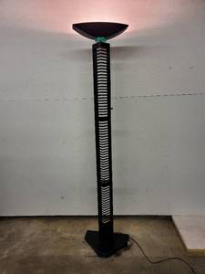 lot 228 image: Black tower lamp with CD storage
