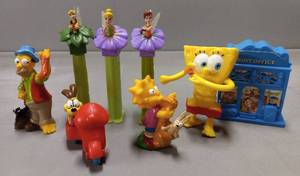 lot 250 image: Collectables, Including Tinker Bell Pez Dispensers, Sponge Bob, The Simpsons & Garfield