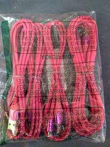 lot 25111 image: (3) LONG USB CORDS -PINK, SIZE UNK