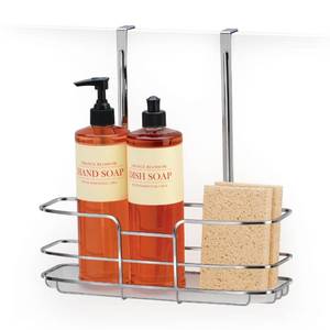 lot 25127 image: Lynk� Over Cabinet Door Organizer - Tall Shelf - wMolded Tray - Chrome