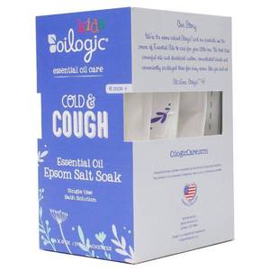 lot 25157 image: Oilogic Kids Cold & Cough Essential Oil Epsom Salt Soak - 4pk24oz
