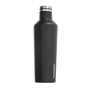 lot 25160 image: Corkcicle Canteen - Water Bottle and Thermos - Matte Black - 16 oz. - Keeps Beverages HotCold for Hours - Cold for 25, Hot for 12 - Triple Insulated with Shatterproof Stainless Steel Construction
