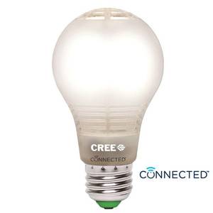 lot 25200 image: Cree BA19-08027OMF-12CE26-1C100 Connected 60W Equivalent Soft White (2700K) A19 Dimmable LED Light Bulb