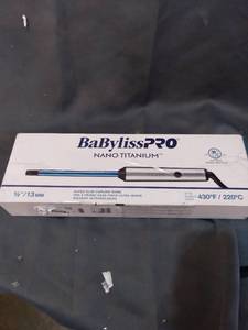 lot 25252 image: BABYLISS PRO, NANO TITANIUM SUPER SLIM CURLING WAND, 1213MM, 430°F220°C