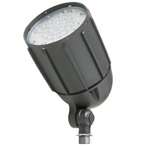 lot 25261 image: Newhouse Lighting V5BLF30BRZ 30-Watt Outdoor LED Bullet Flood Light, Weatherproof, Bronze. For Use in Flagpoles, Backyards, Playground, and Landscape Lighting