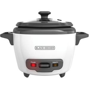 lot 25292 image: BLACKDECKER 3-Cup Electric Rice Cooker with Keep-Warm Function, White, RC503