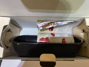 lot 25044 image: Base Only No Lid Emile Henry Charcoal Large Bread Loaf Baker 4.5l