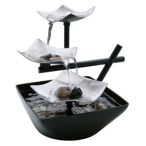 lot 25062 image: HoMedics EnviraScape Silver Springs, Indoor Fountain, River Rocks, AC Adaptor