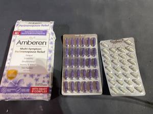 lot 25236 image: Amberen Peri Safe Multi-Symptom Perimenopause Relief  Helps Restore Menstrual Regularity & Hormonal Balance  Relieves Fatigue, Stress, Hot Flashes, Anxiety & More - 1 Month Supply