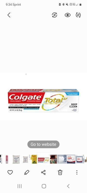 lot 90040 image: Lot of 4 Colgate Total Advance Deep Clean Tooth Paste 0.88oz