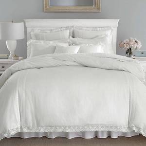 lot 35405 image: Laura Ashley Annabella White Comforter Set, FullQueen Bedding