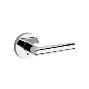lot 35447 image: Milan Lever with Round Rose Privacy in Bright Chrome
