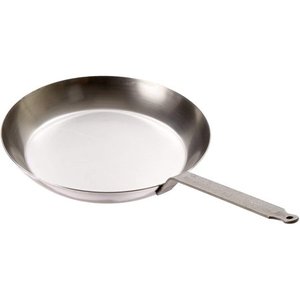 lot 35470 image: Matfer Bourgeat 62001 062001 Black Steel Round Frying Pan, 8 58-Inch, Gray