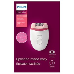 lot 35479 image: Philips - Satinelle Essential Corded Epilator - WhitePink