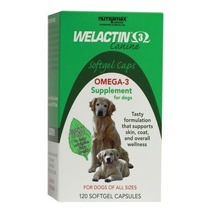 lot 35481 image: Nutramax Welactin Canine Omega-3 Supplement for Dogs, 120 Softgel Caps