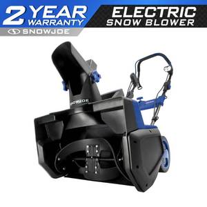 lot 35494 image: Snow Joe - SJ625E Electric Single Stage Snow Thrower  21-Inch  15 Amp Motor - Blue