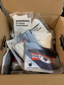 lot 35554 image: Box Of Protective Masks - Multiple Packages of Masks PrintedPlain