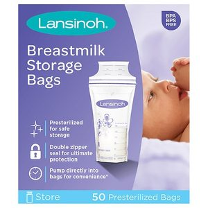 lot 35632 image: Lansinoh Breast Milk Storage Bags - 6oz180ml, 50 Count
