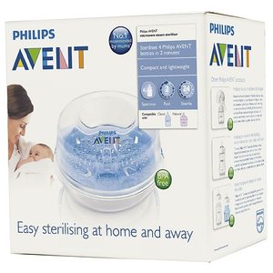 lot 35742 image: Philips Avent Microwave Steam Sterilizer for Baby Bottles, Pacifiers, Cups and More