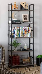 lot 35431 image: HOMFA 5 TIER BOOKCASE