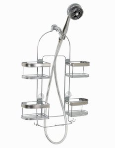 lot 44208 image: Zenna Home Expanding Shower Caddy, Rust-Resistant, Stainless Steel