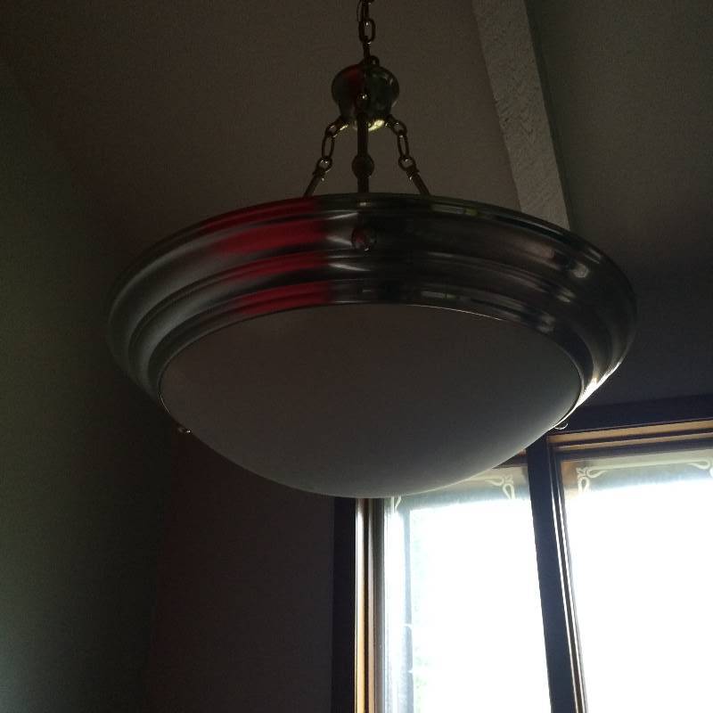 lot 2049 image: Entryway light  stainless steel
