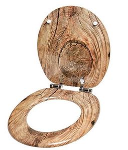 lot 2073 image: Faux Wood Toilet Seat
