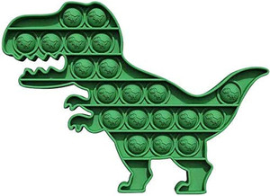 lot 2790 image: Push pop pop Bubble Sensory Fidget Toy, Squeeze Sensory Toy,Silicone Stress Reliever Toy for Kids (Green Dinosaur