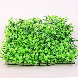 lot 2793 image: Aquarium Decorations Grass Artificial Plastic Lawn 9 inches Square Landscape Green Plants for Saltwater Freshwater Tropical Fish Tank Decoration