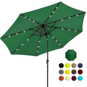 lot 2811 image: Solar LED Lighted Patio Umbrella