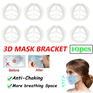 lot 5624 image: (10 pack) face mask holder, silicone mask holder to improve breathability and insert mask for a protective lipstick mask, compatible with most masks, washable and reusable