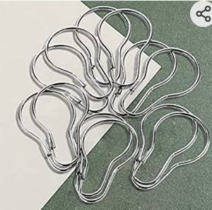 lot 5636 image: Shower Curtain Rings Hooks 100 Pk Metal Shower Ring