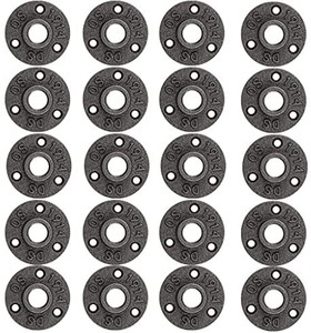 lot 5664 image: Brooklyn Pipe Flange - 20 Pieces 12 Inch Cast Iron Floor Flange 12 Inch Pipe Fittings Industrial Pipe Flange Decorative Pipe Flanges Fit for Steampunk Furniture