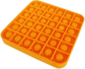 lot 5670 image: Push Pop Pop It Fidget Toy Colour Orange Shape  Square